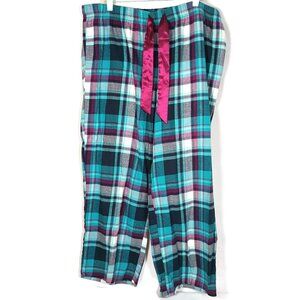 Nautica Plaid Sleep Pajama Bottom ONLY Lounge Pants Stretch Ribbon Tie XXL